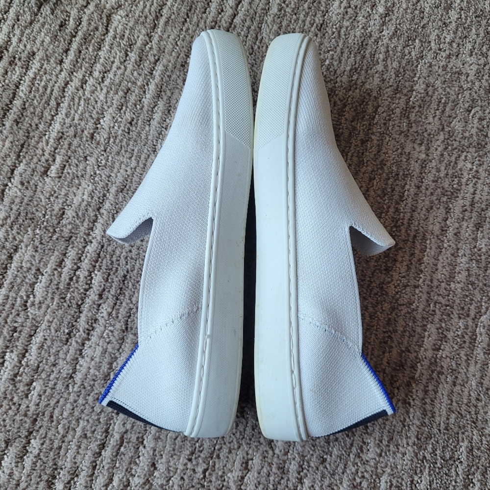 ROTHY'S THE ORIGINAL SLIP ON SNEAKER SHOES BRIGHT WHITE SIZE 9 - Picture 8 of 16